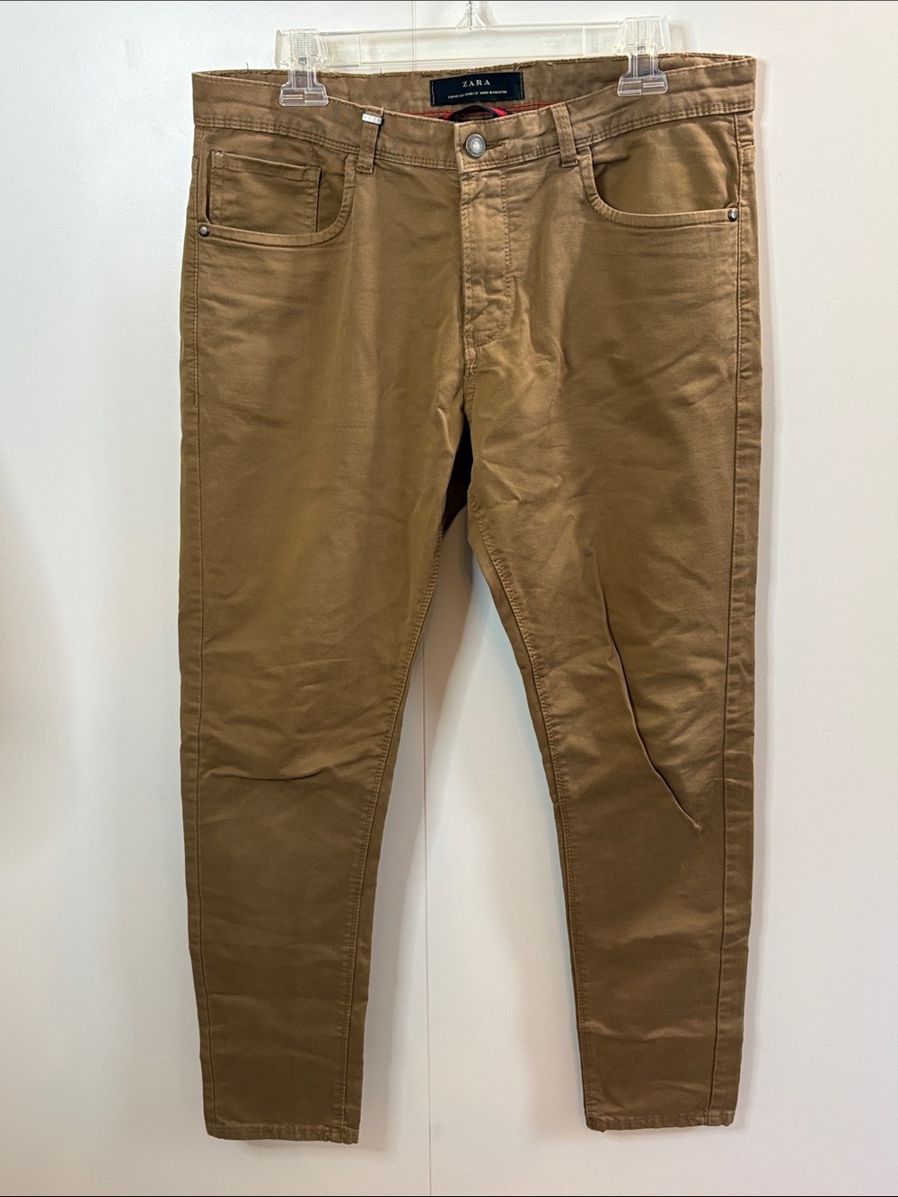 ZARA Men Slim Jeans in Brown Tan